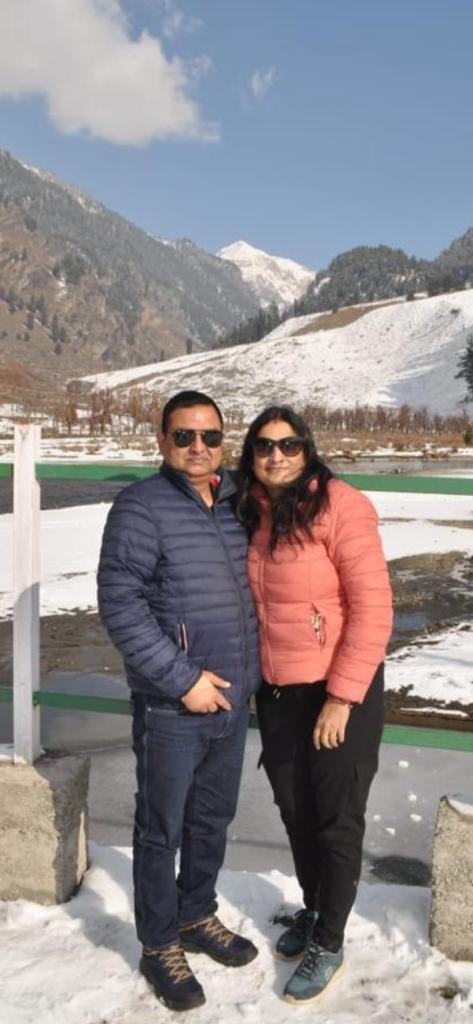 Dr. S. S. Pandey with his wife Shipra Pandey